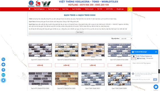 Thiết kế web giá rẻ GẠCH VIGLACERA VIỆT THẮNG