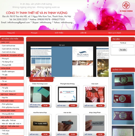 Thiết kế website giá rẻ: INTHINHVUONG.COM