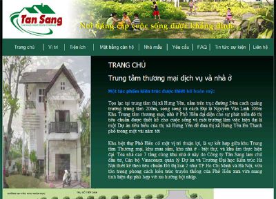 Nâng cấp website tansang.com.vn