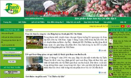 Thiết kế web giá rẻ vải thiều Thanh Hà-Hải Dương