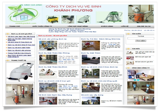 Thiết kế website giá rẻ VESINHGIADINH.VN