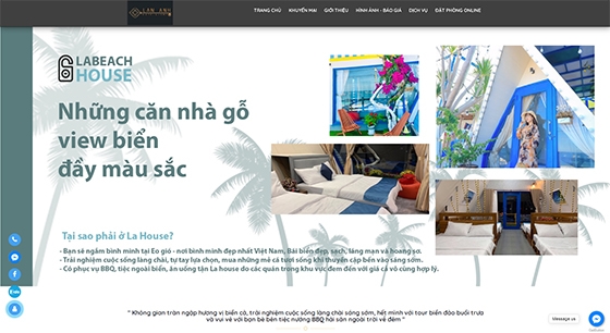 Thiết kế website giá rẻ LABEACHHOUSEQUYNHON.VN