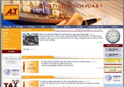 Thiết kế web giá rẻ công ty TNHH dịch vụ A & T