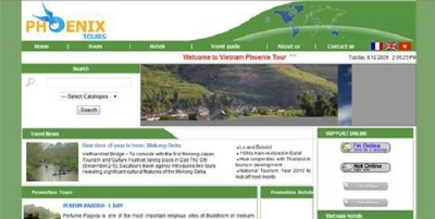 Thiết kế web giá rẻ Việt Nam Phoenix Touris